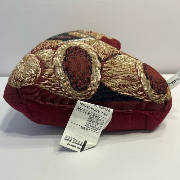 Bear Pillow Doorstop Weighted Tapestry Style Vintage Cottagecore Country Teddy - Picture 8 of 8